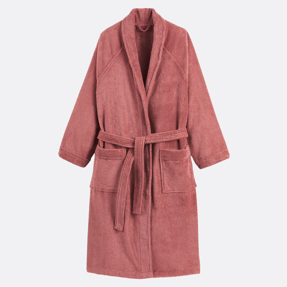Albornoz de rizo con cuello chal 450g/m², Haxel rosa té, LA REDOUTE INTERIEURS
