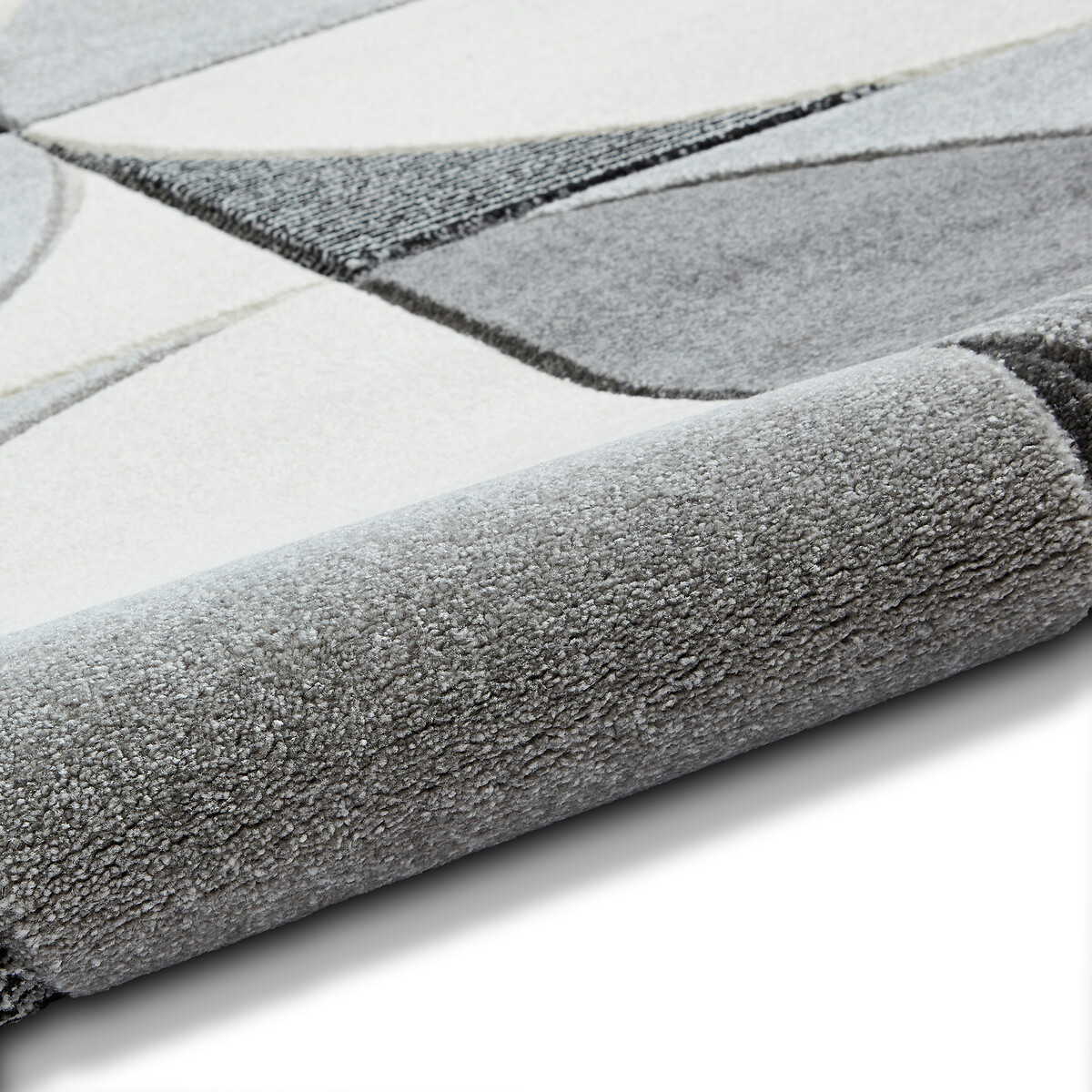 Hand Carved Abstract Shapes Rug grey/brown, SO'HOME