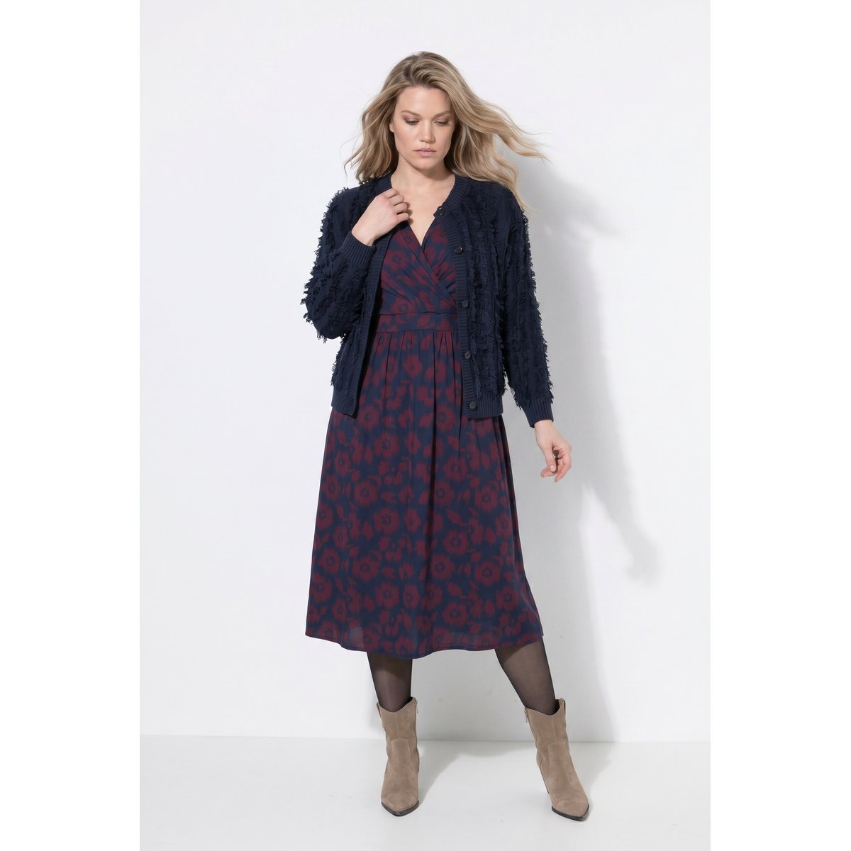 Robe en jersey de coton bio marine, ULLA POPKEN