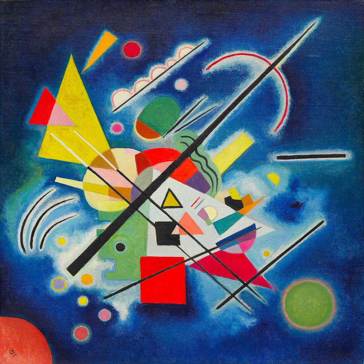 Tableau célèbre Kandinsky Blue Painting tableau alu dibond, HEXOA