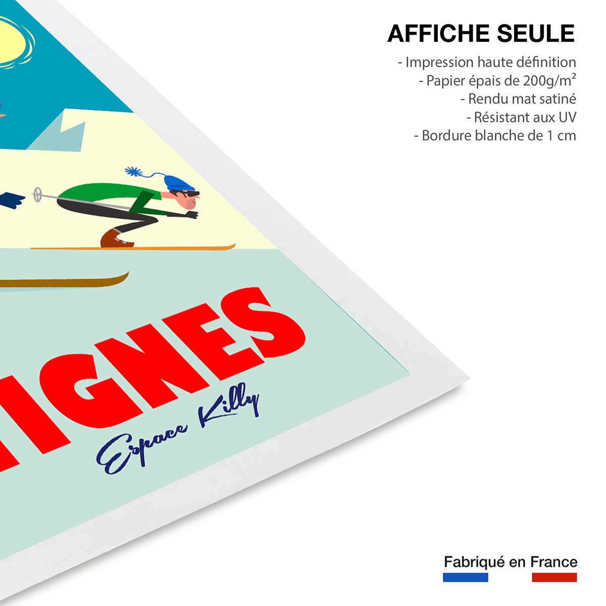 Affiche Ski à Tignes affiche seule, HEXOA