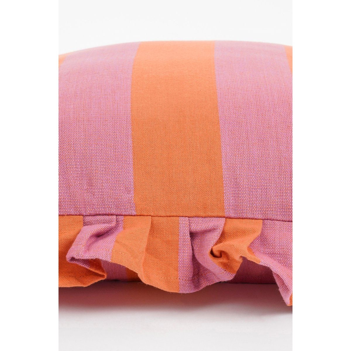Coussin rayé JOLLYN lilas, orange, MICA DECORATIONS