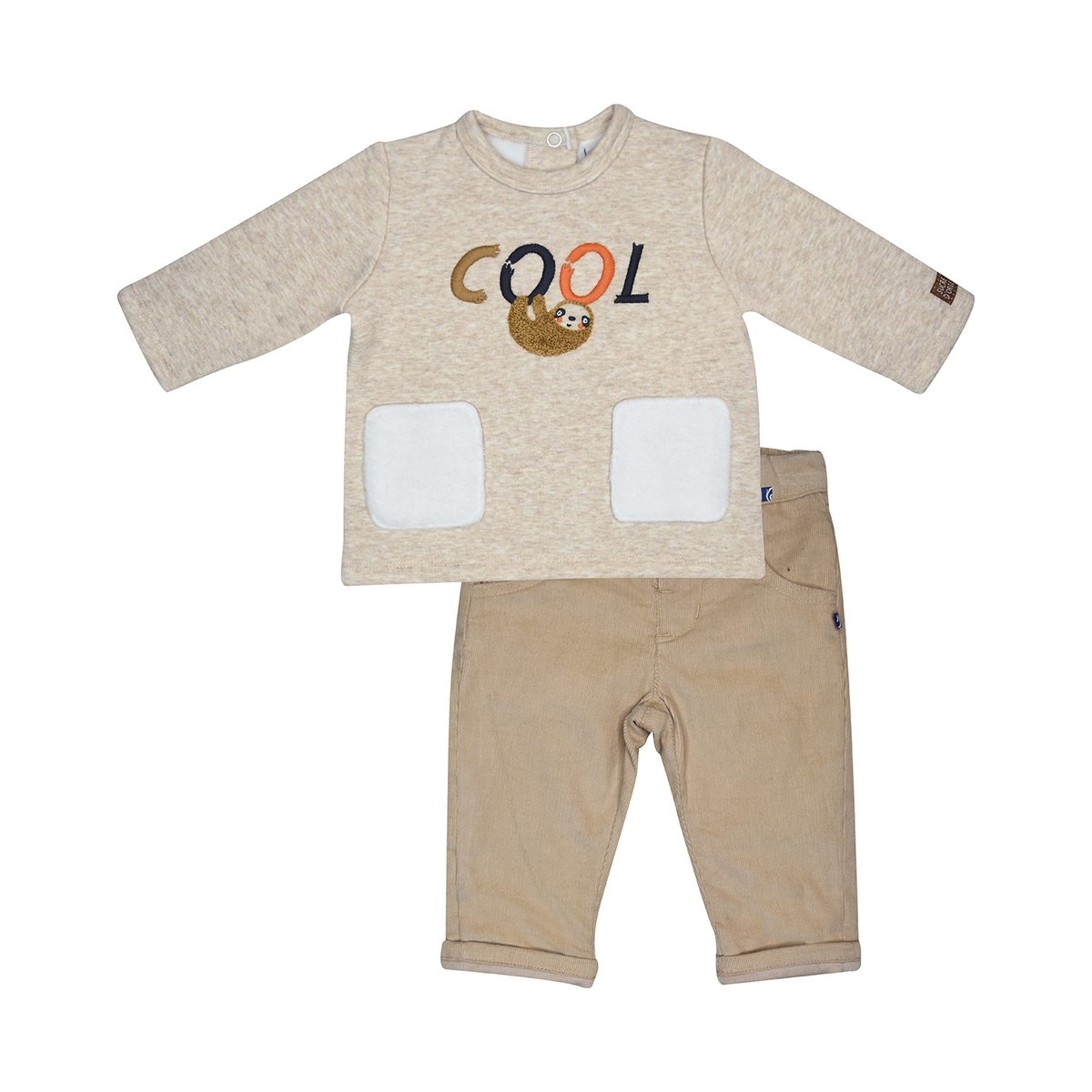 Sweat pantalon iann molleton bebe beige, SUCRE D'ORGE