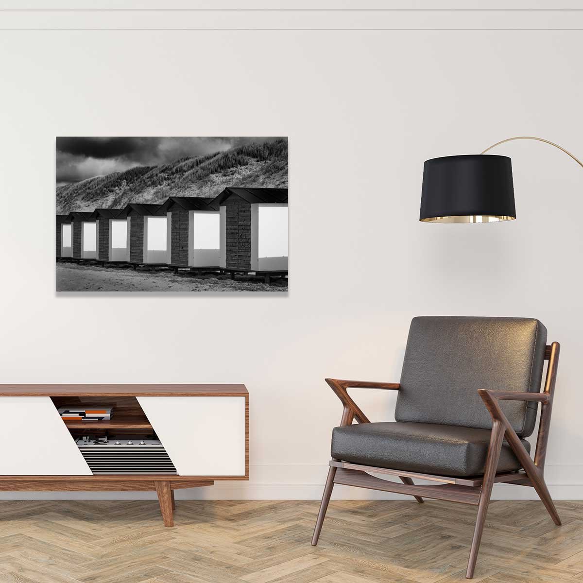 Tableau cabanes de plage tableau alu dibond, HEXOA