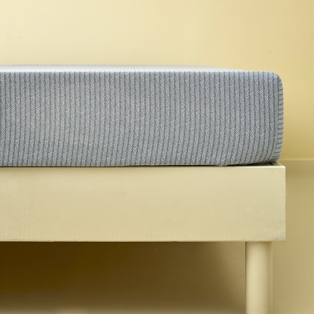 Drap housse RDV AU SOMMET bleu, SYLVIE THIRIEZ