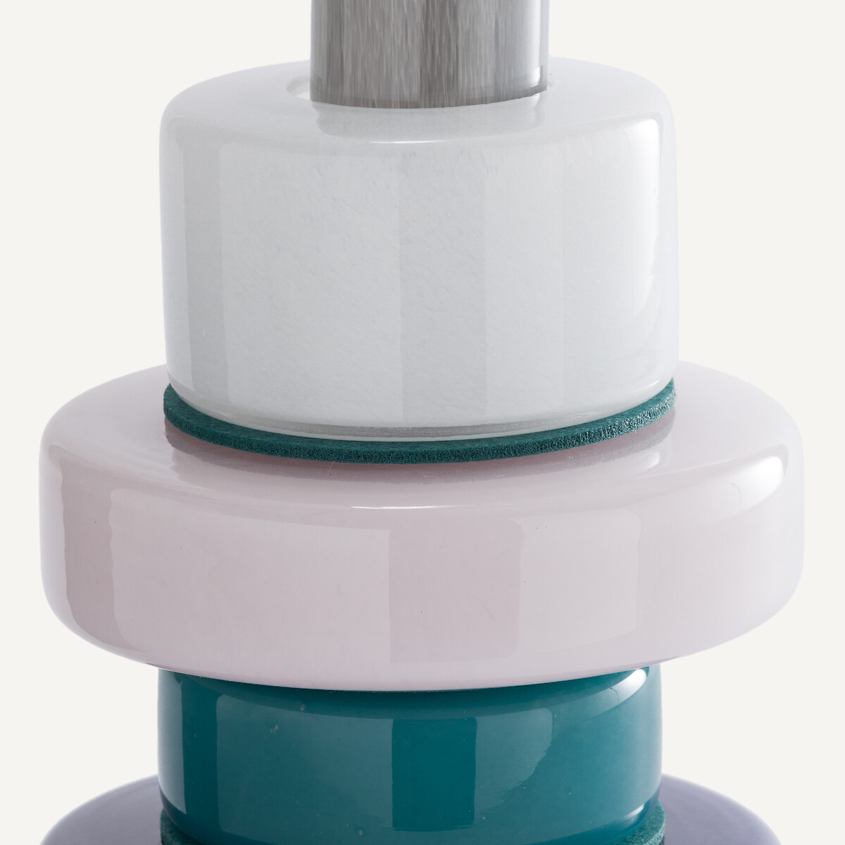 Vase 4 anneaux en verre soufflé, H25 cm, Maveo multicolore, AM.PM
