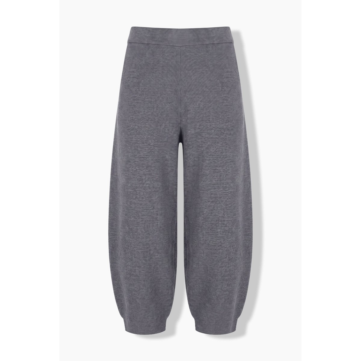 Pantalon en maille Milano, coton bio chiné anthracite, ULLA POPKEN