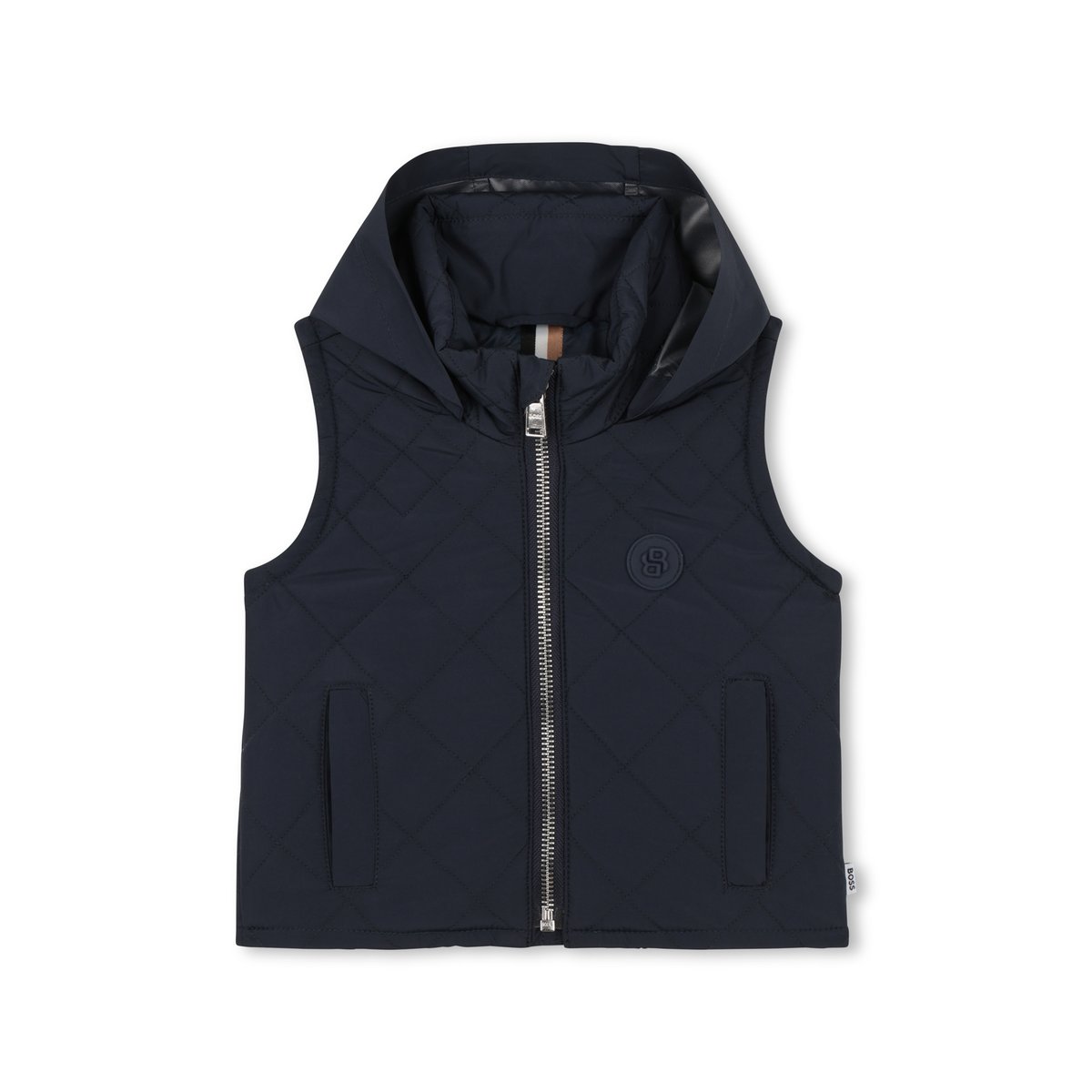 Doudoune sans manches À capuche bleu cargo, BOSS KIDSWEAR