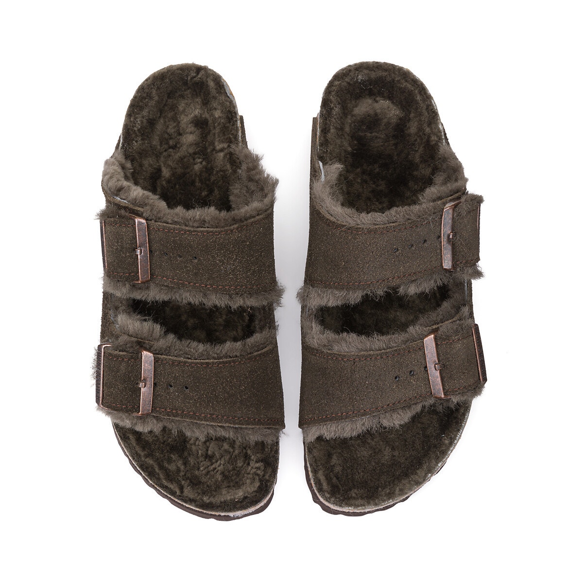 Mules fourrées Arizona Fell moka, BIRKENSTOCK