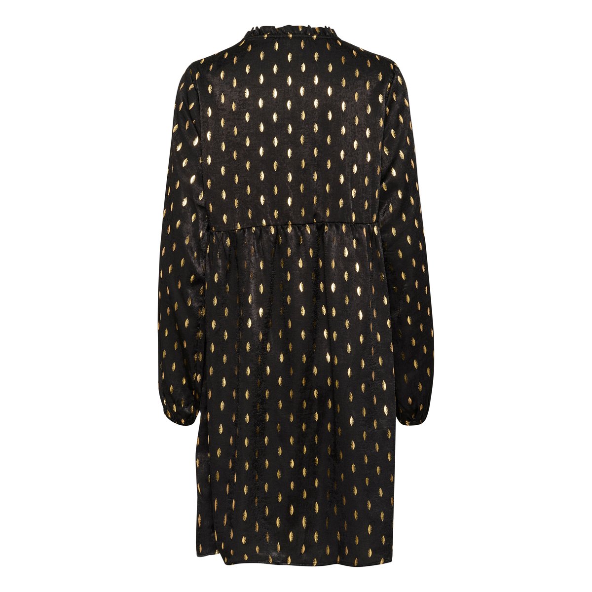 Dress noir black with foil print, KAFFE
