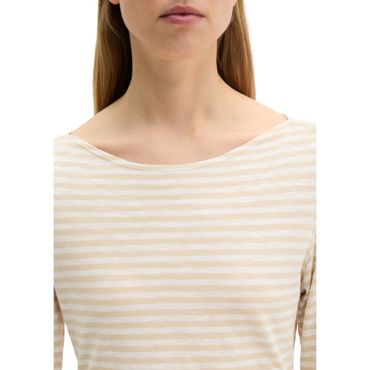 T-shirt long régulier en coton organique blanc, MARC O'POLO