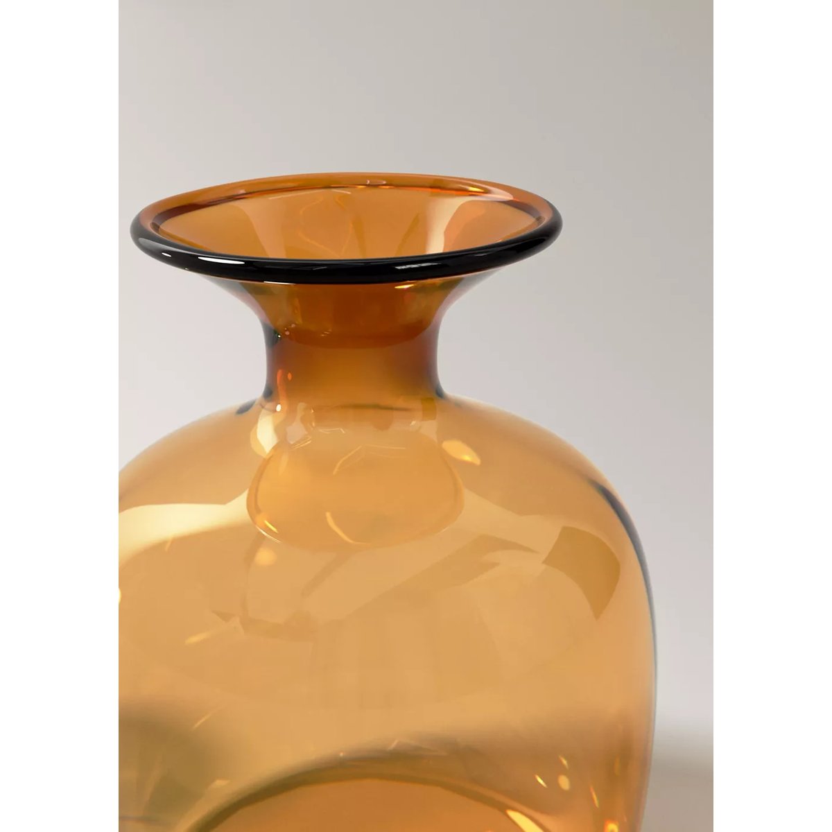 Petit vase décoratif bicolore en borosilicate caramel, MANGO HOME