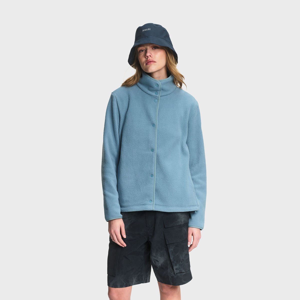 Polaire à fermeture éclair bleu fumé, AIGLE