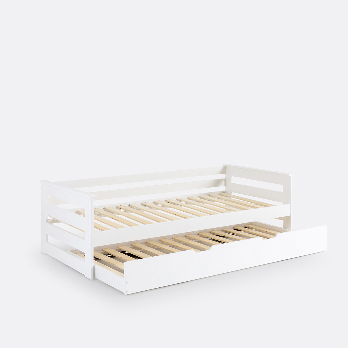 Lit banquette gigogne en pin, ELLIS blanc, LA REDOUTE INTERIEURS