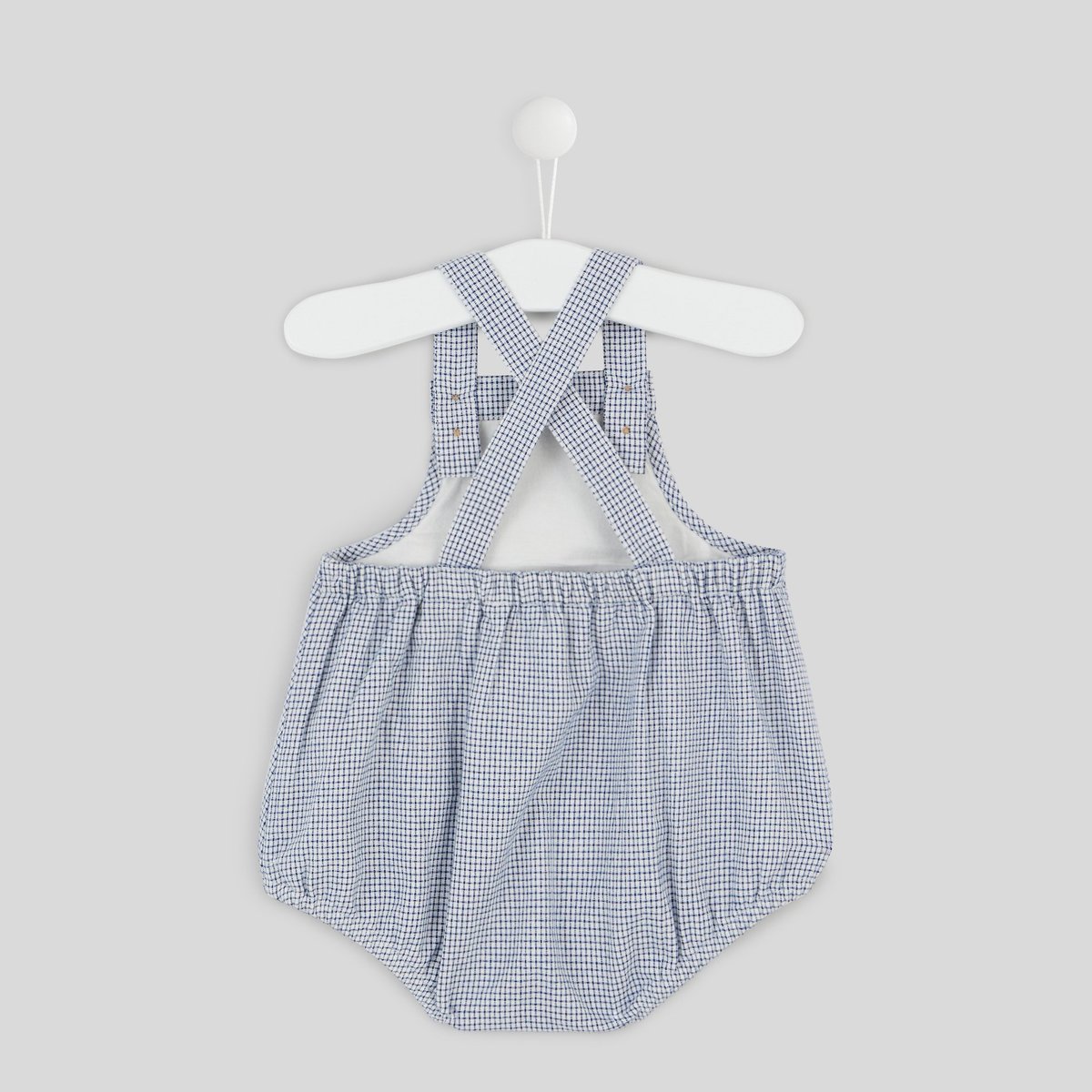 Barboteuse brodée mixte en coton BIO, Oeko-Tex ecru, BOUT'CHOU