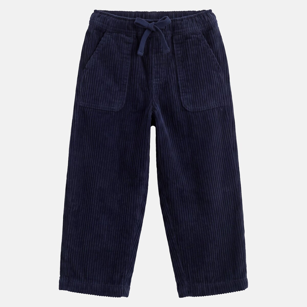 Pantalon jogger en velours doublé bleu marine, LA REDOUTE COLLECTIONS
