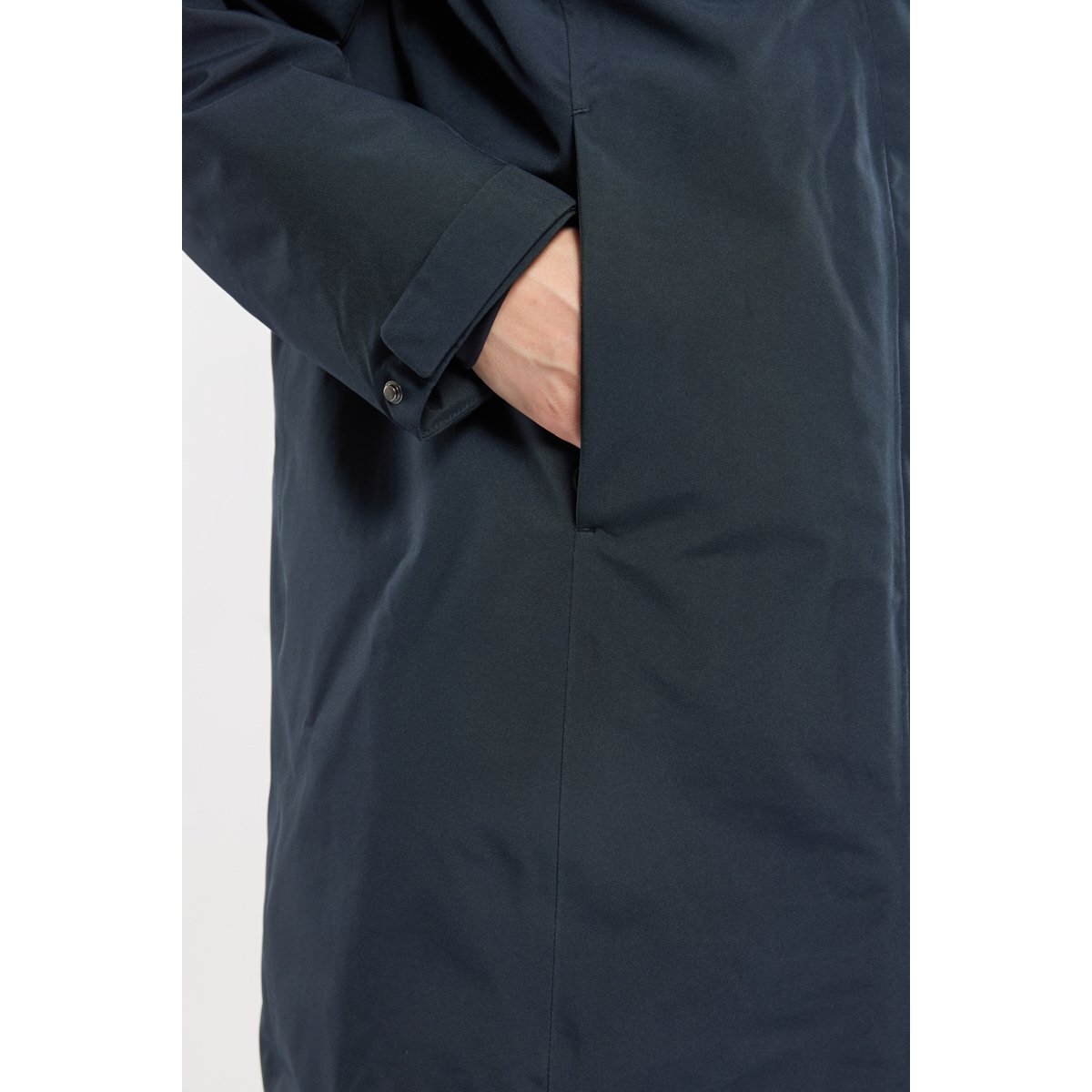 Parka longue BROSKOS - polyester recyclé marine, BERMUDES