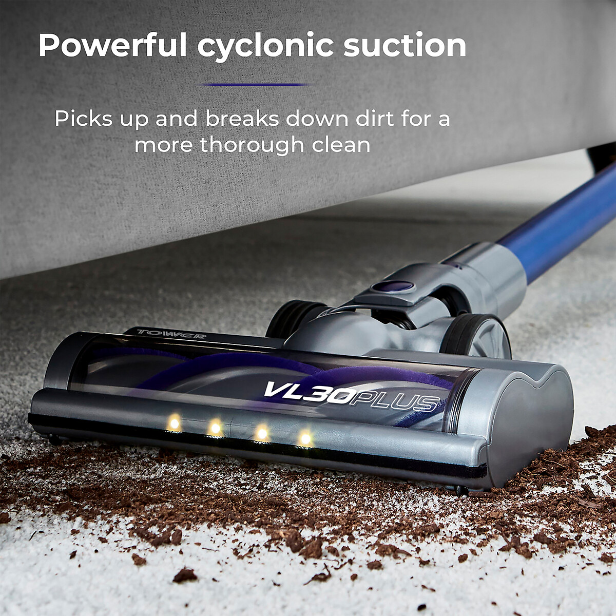 VL30 Plus 22.2V Cordless Vacuum - Grey - T513003 grey, TOWER