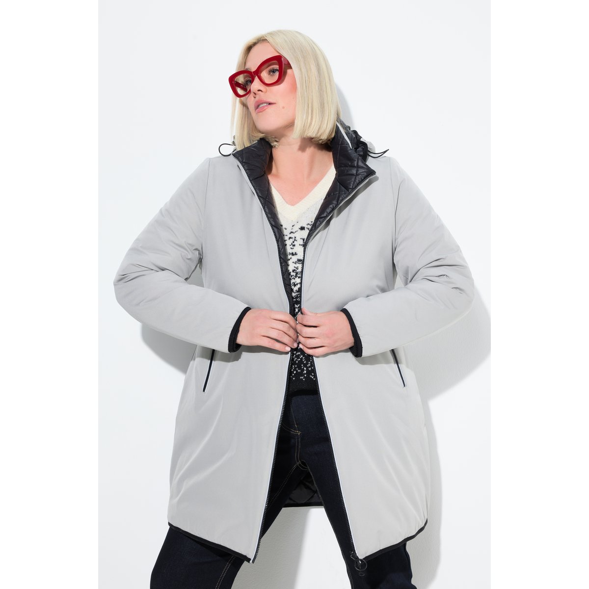 Veste matelassée réversible HYPRAR gris moyen, ULLA POPKEN
