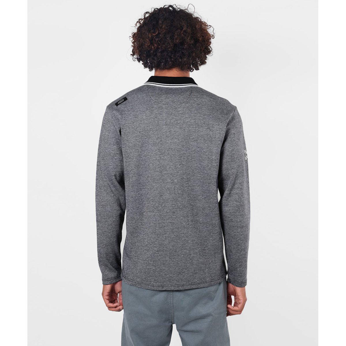 Polo manches longues SALTCOATS black, OXBOW