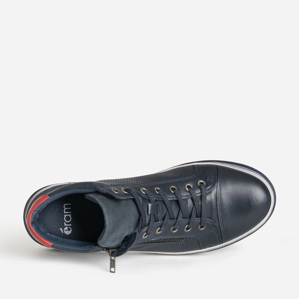 Basket en cuir DJONI marine, ERAM