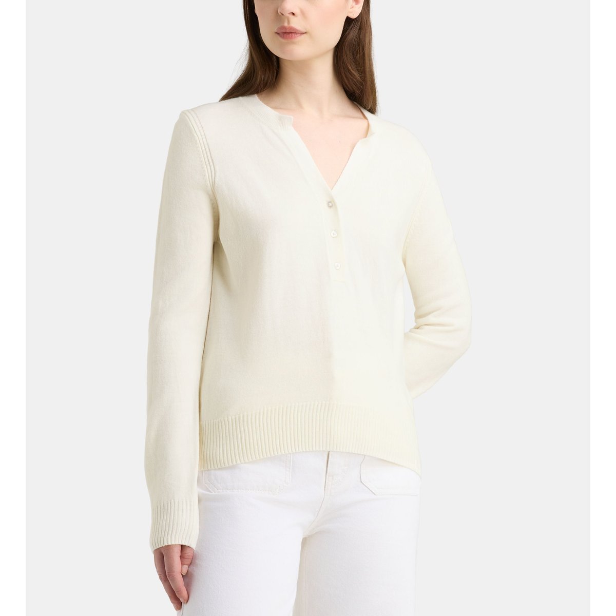 Pull droit flore t écru, GALERIES LAFAYETTE