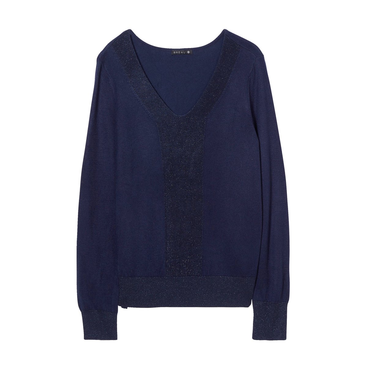 Pull manches longues bleu marine, BREAL