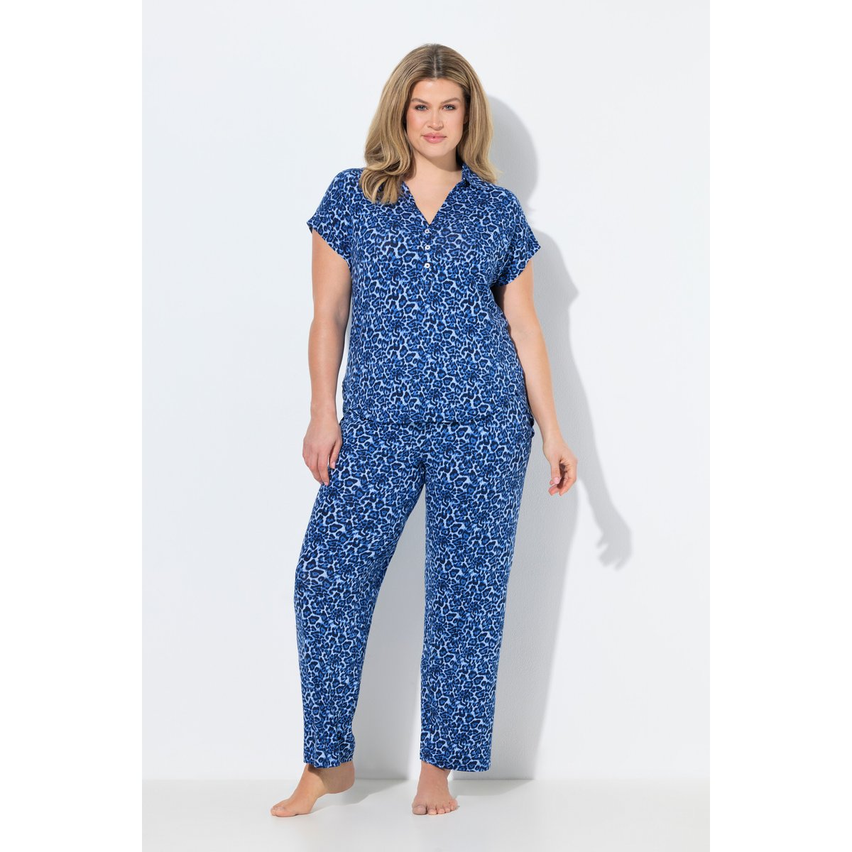 Pyjama motif léopard bleu nuit, ULLA POPKEN