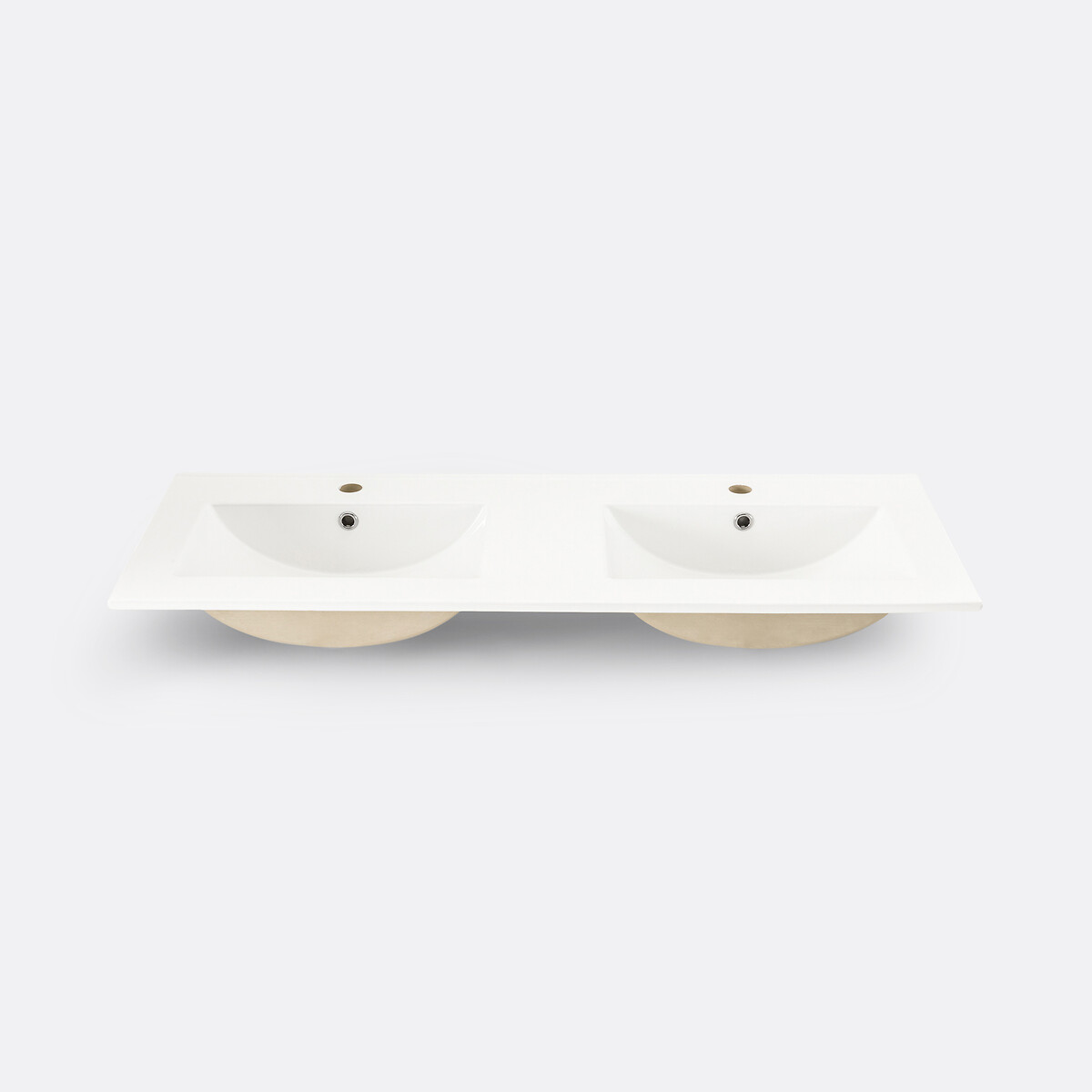 Plan double vasque en céramique L120 cm, Jaly blanc, LA REDOUTE INTERIEURS