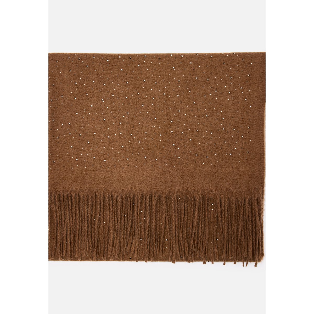 Echarpe douce à strass marron chocolat, DAMART