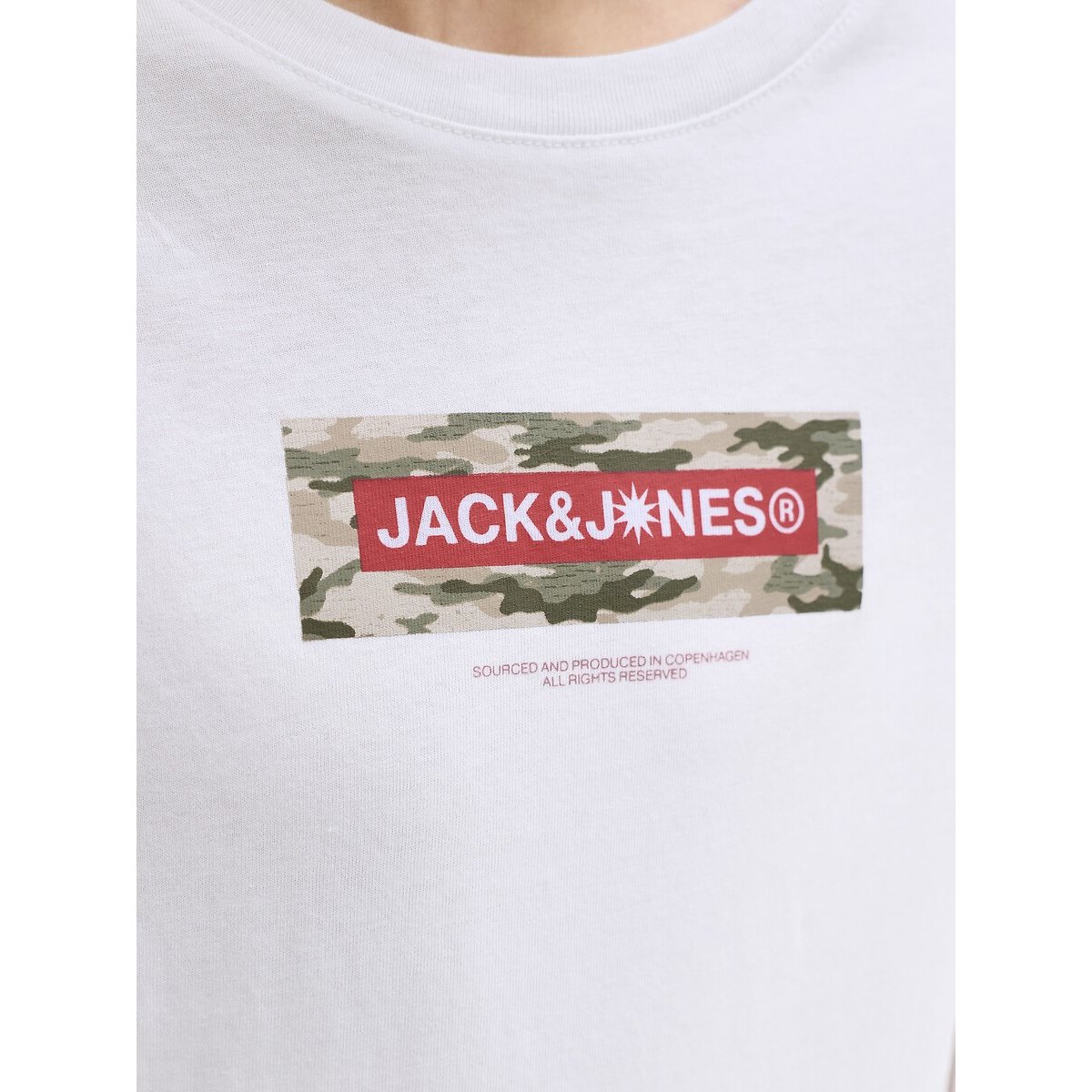 T-shirt maniche corte bianco, JACK & JONES JUNIOR