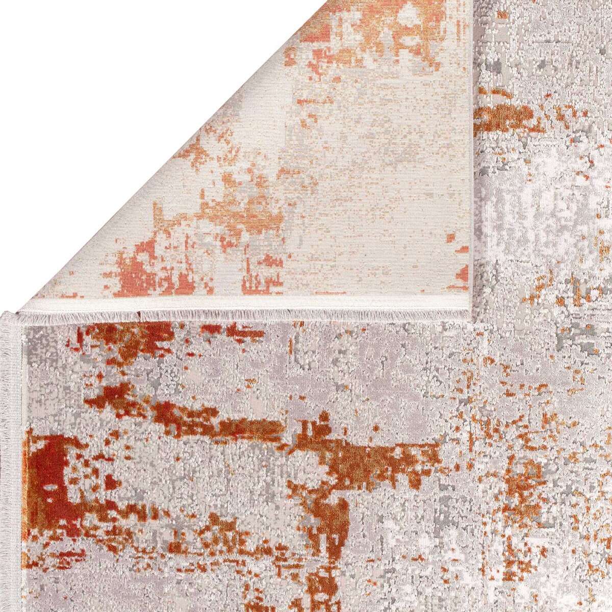 Tapis doux moderne en viscose  terra FOG gris, terra, beige, THE DECO FACTORY