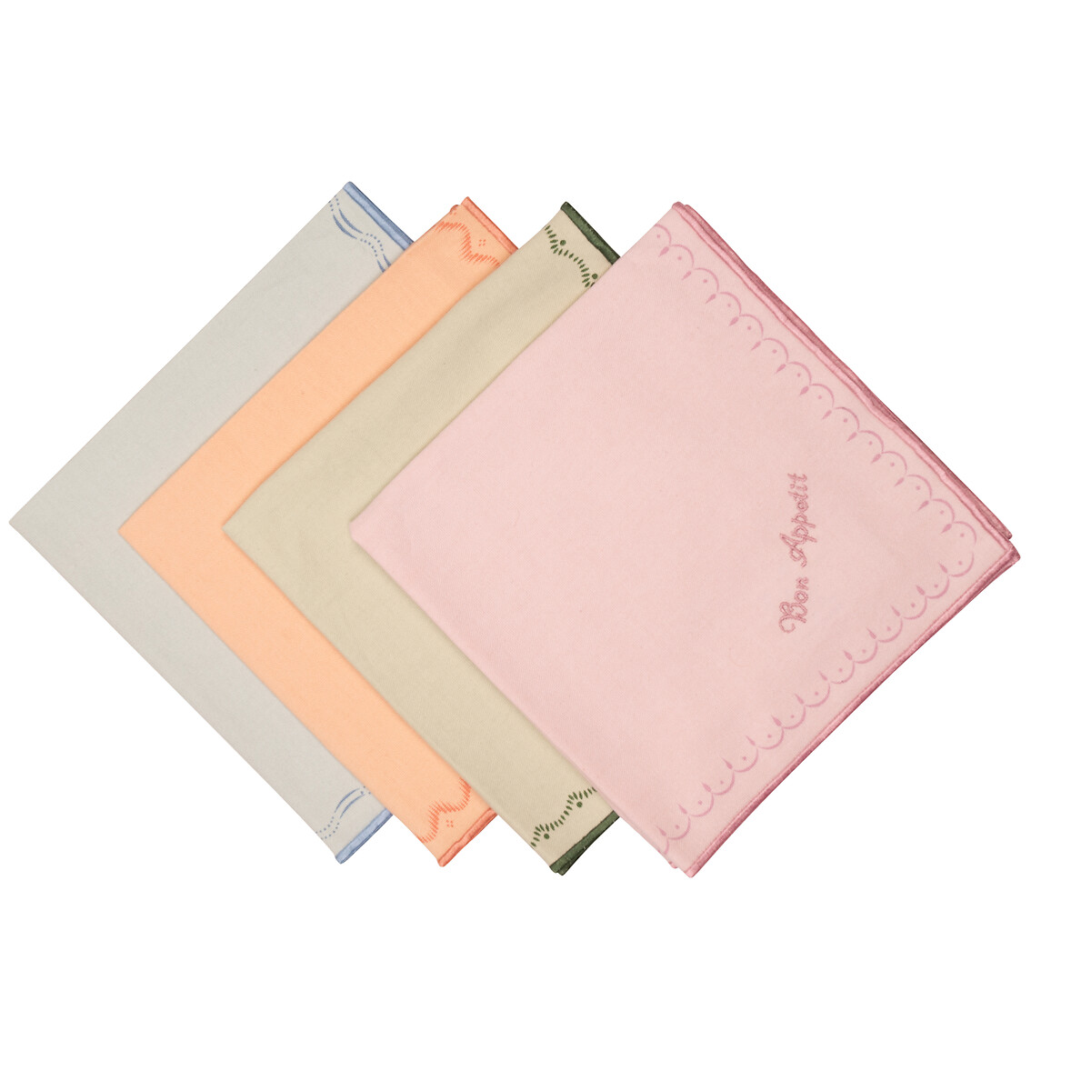 Set of 4 Slogan Napkins multi-coloured, YVONNE ELLEN