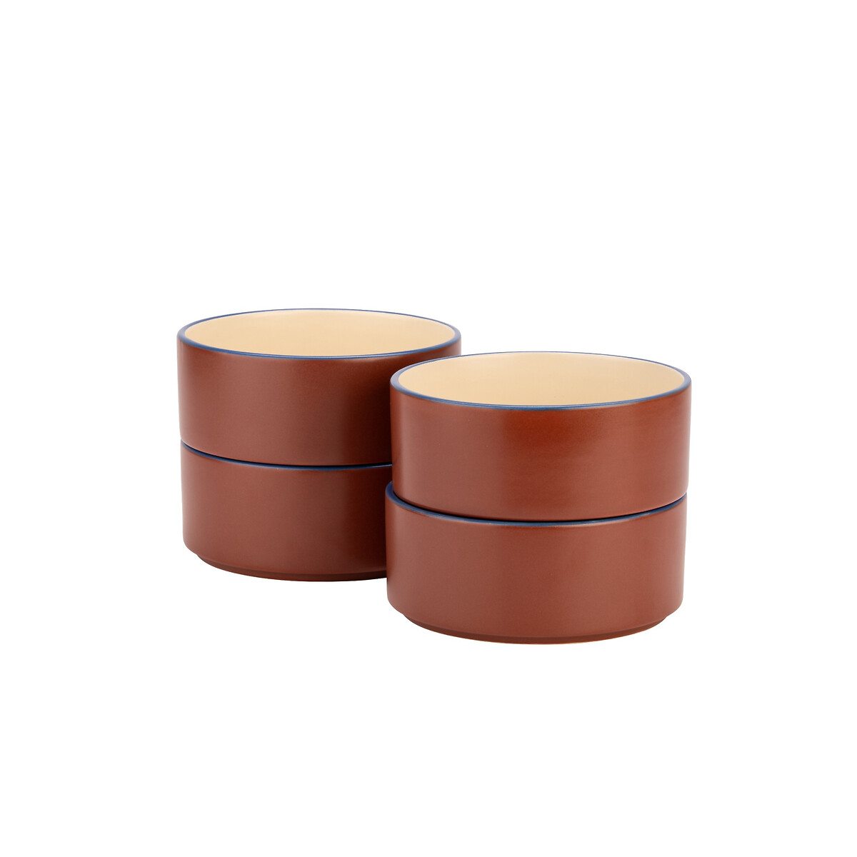 MADE.COM Set of 4 Allesio Cereal Bowls in Brown brown , MADE