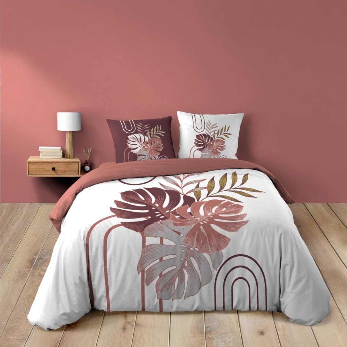 Housse de couette 240x220 + 2 taies ASTRIA 100% coton blanc, DECORATIE
