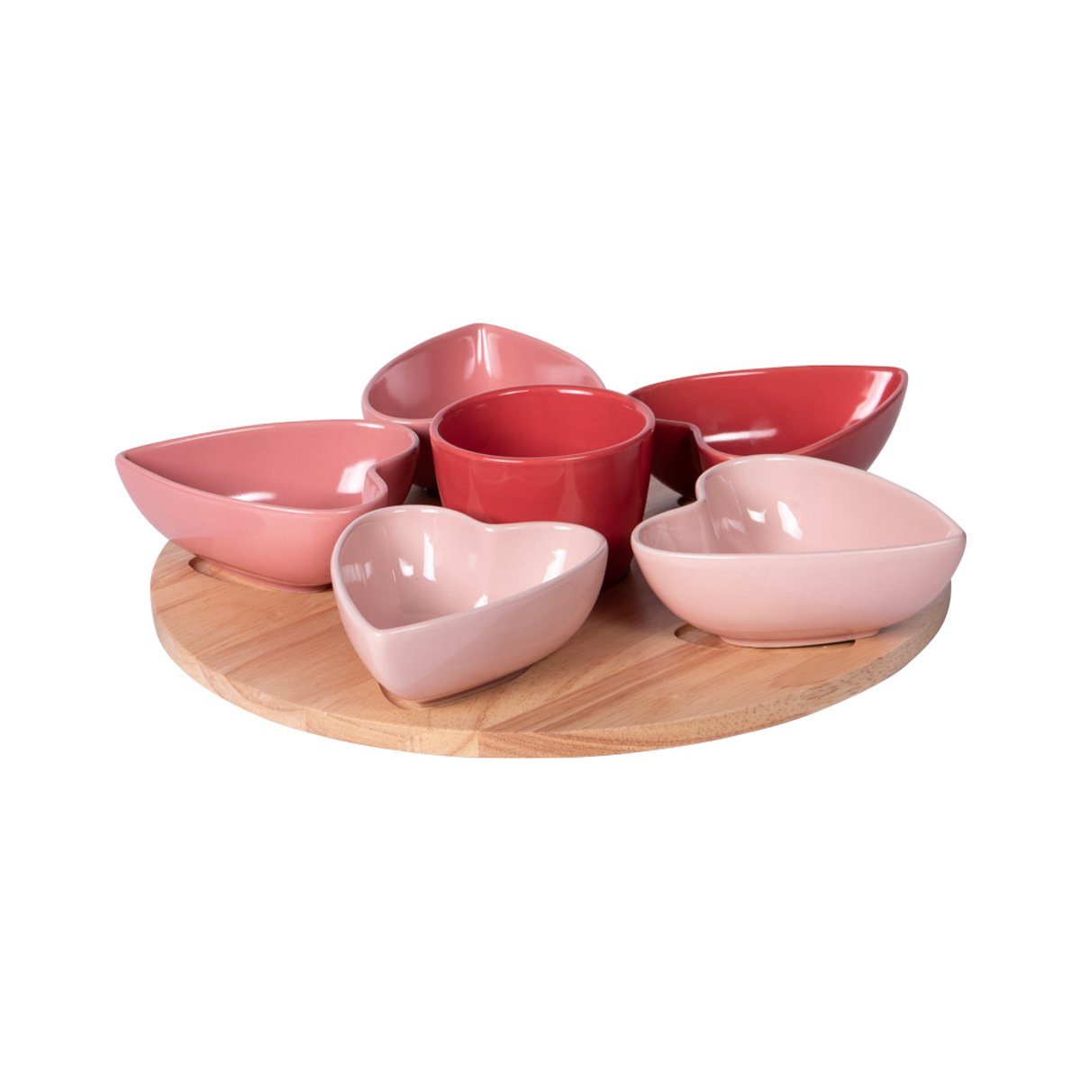 Service apéritif 6 pièces Heart 31,5 cm - HEART multicolore, TABLE PASSION