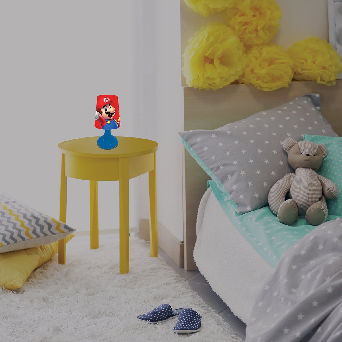Mini lampe de chevet veilleuse sans fil Super Mario multicolore, LEXIBOOK