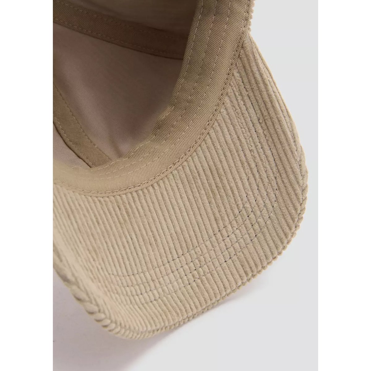 Casquette velours côtelé beige, MANGO MAN