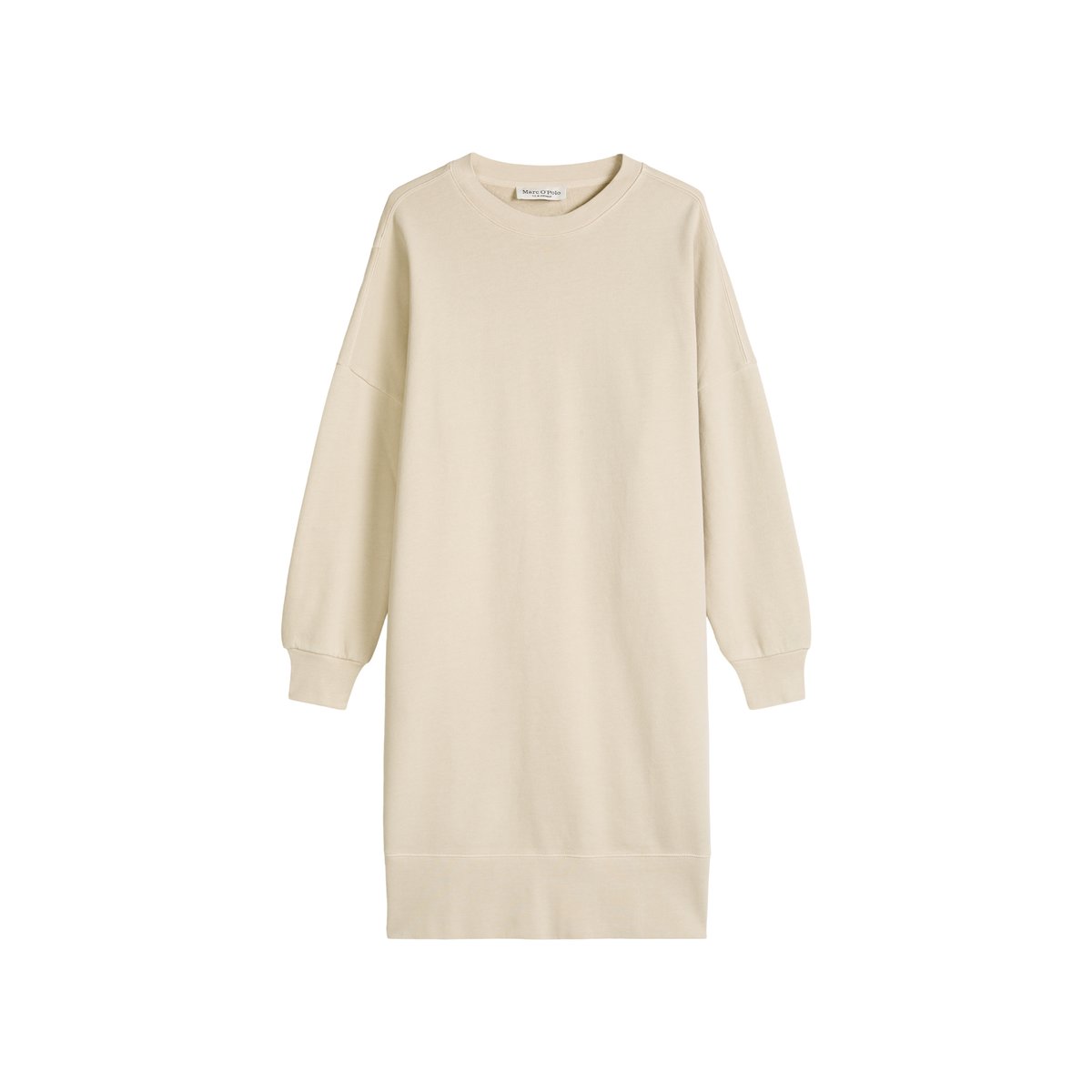 Robe droite en sweat à logo avec du coton recyclé hellgrau, MARC O'POLO