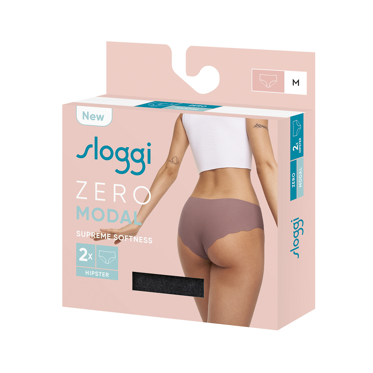 Lot de 2 shorties Zero Modal noir, SLOGGI