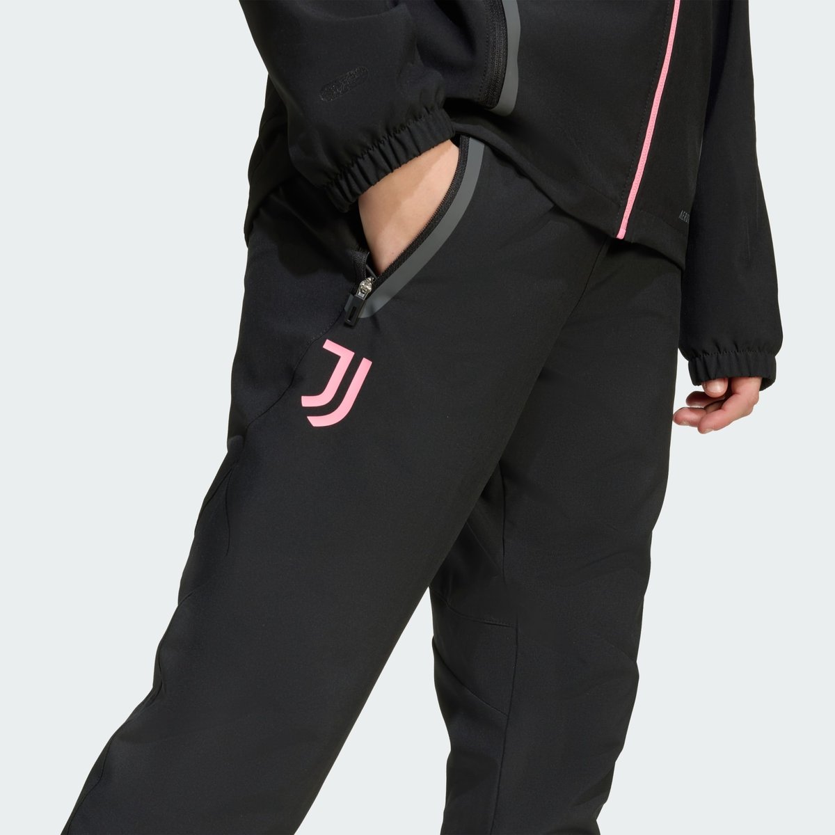 Pantalon De Voyage Juventus Tiro 25 Competition Vis Tech black / bliss pink, adidas Performance