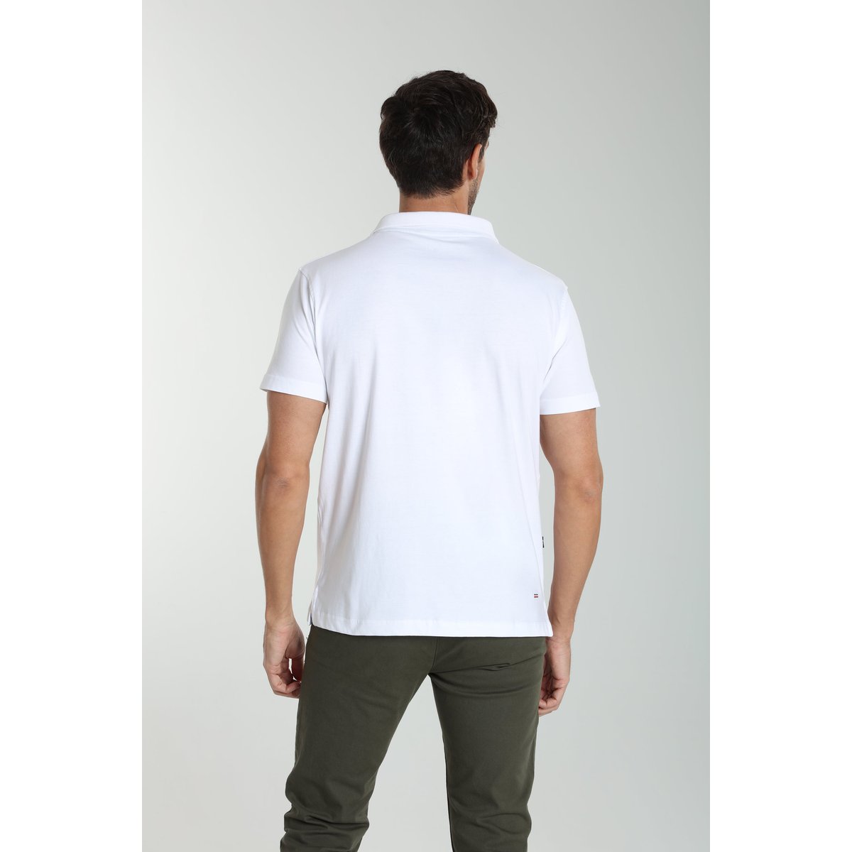 Polo manches courtes en coton PAT blanc, GENTLEMAN FARMER