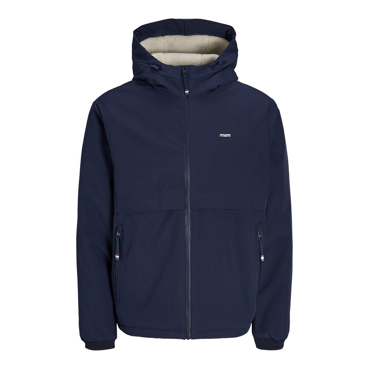 Giacca interna doppia in sherpa blu marino, JACK & JONES