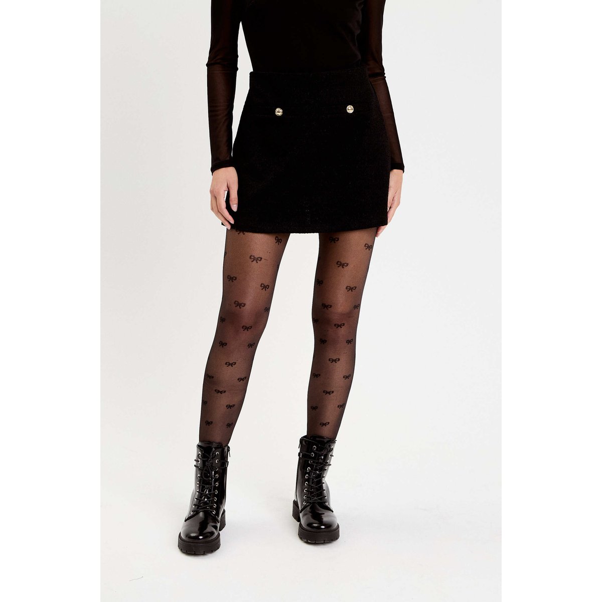 Jupe-short courte noir, CACHE CACHE
