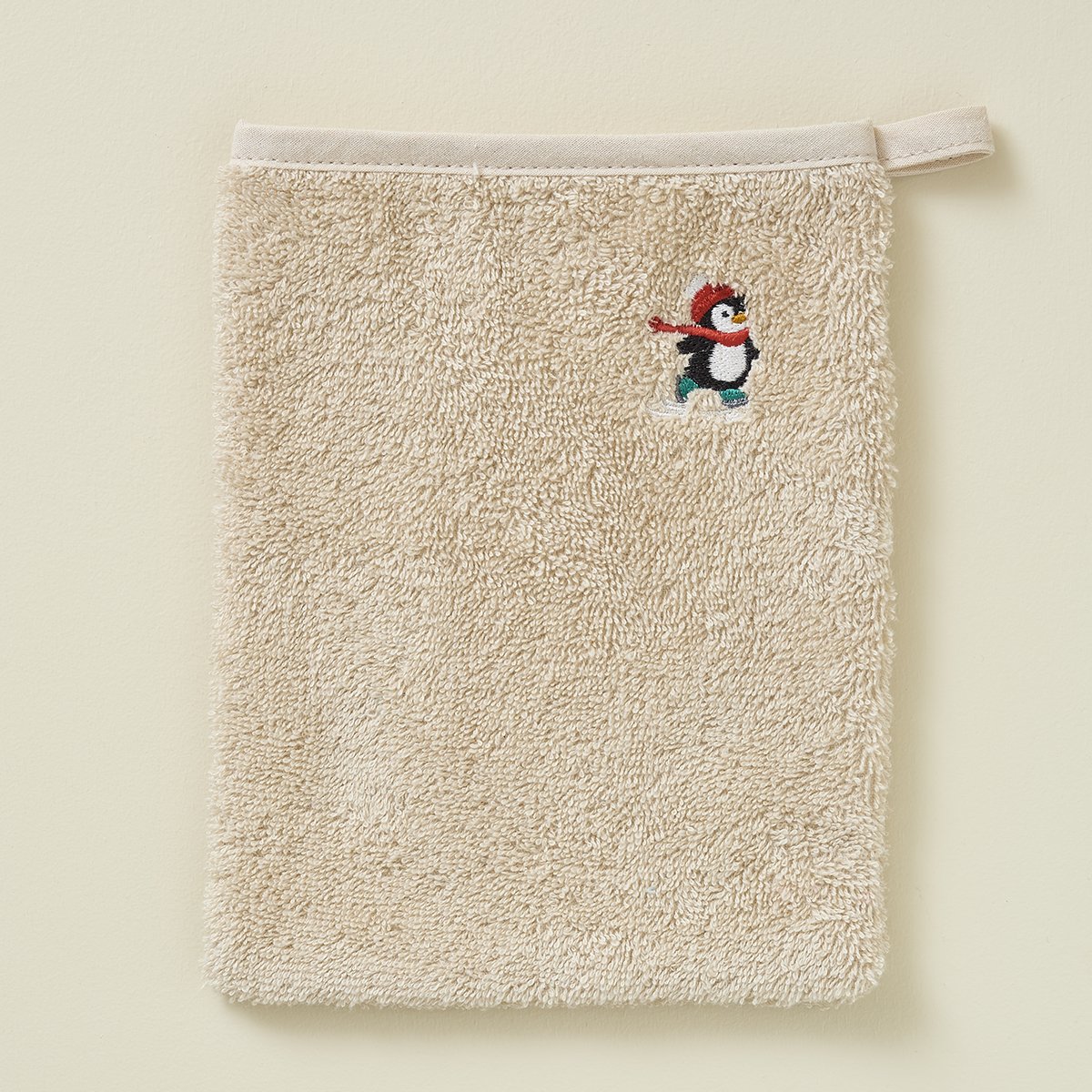 Gant de toilette enfant LOU ET CELESTIN beige, SYLVIE THIRIEZ