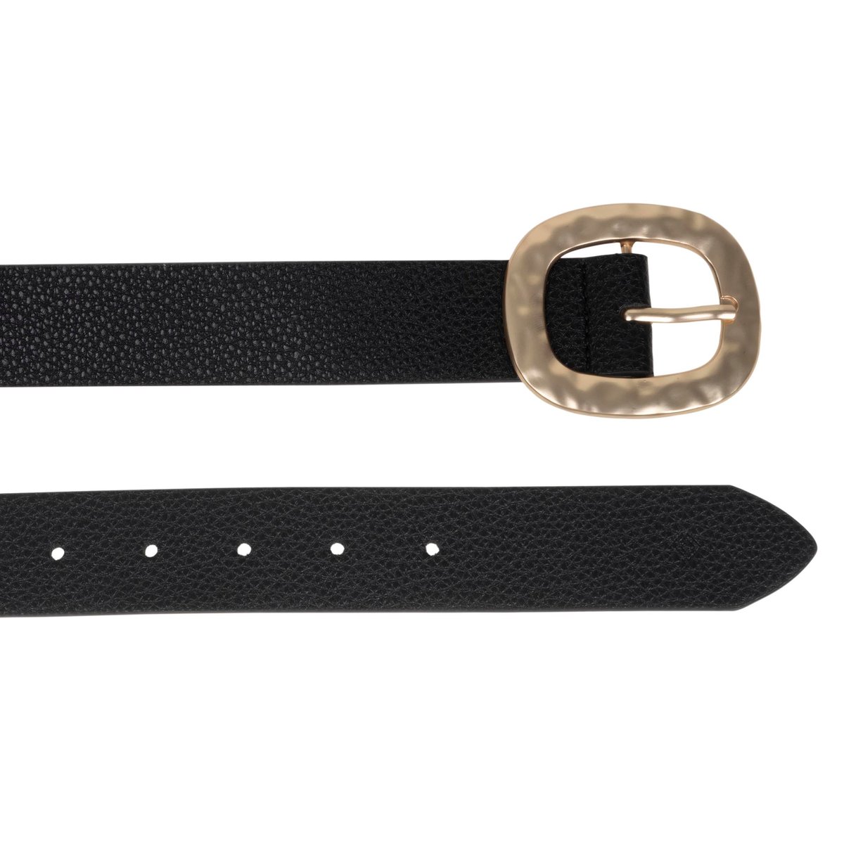 Ceinture boucle martelée noir, ISOTONER
