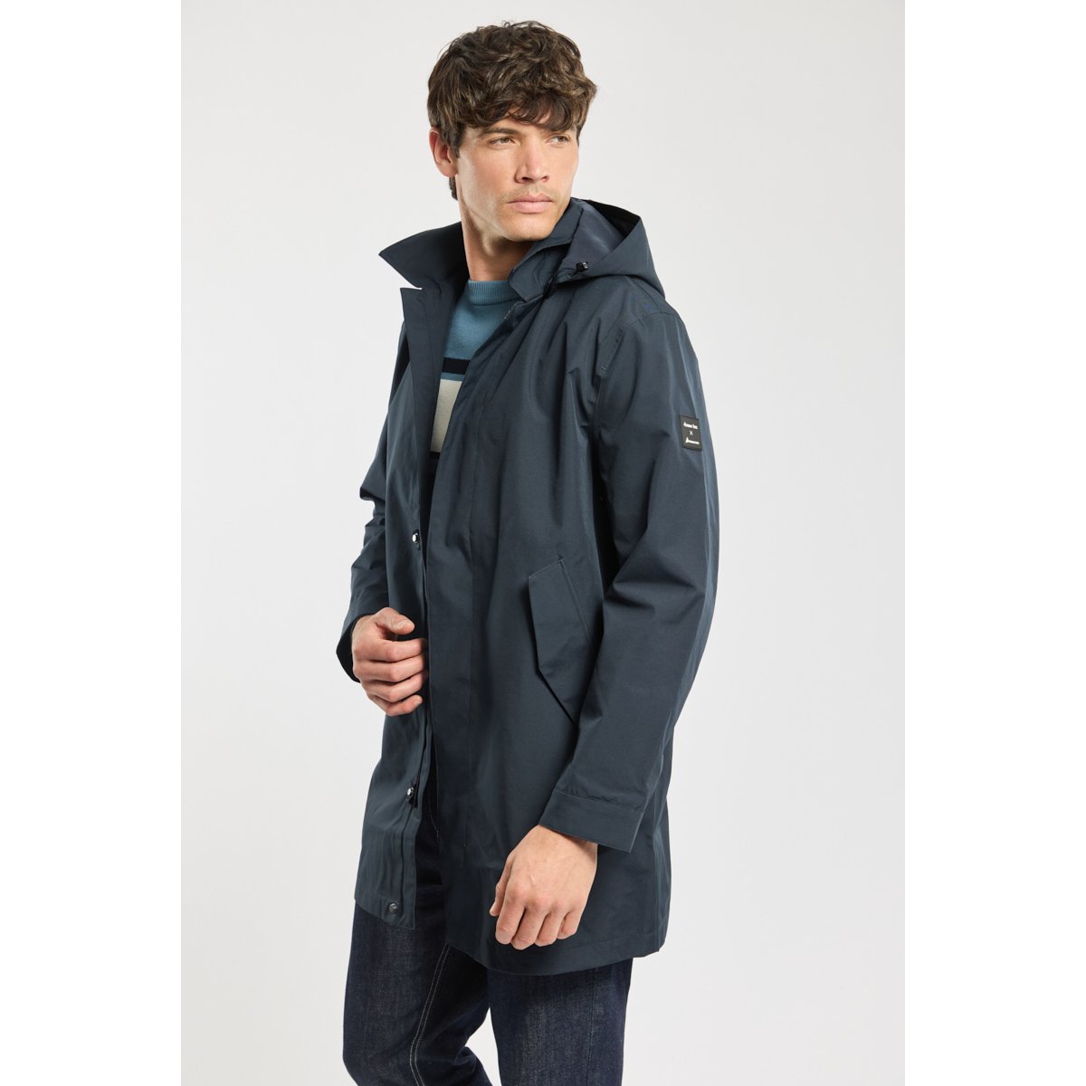 Parka imperméable et respirante unisexeBermudes NOLWENN FALIGOT marine deep, ARMOR-LUX