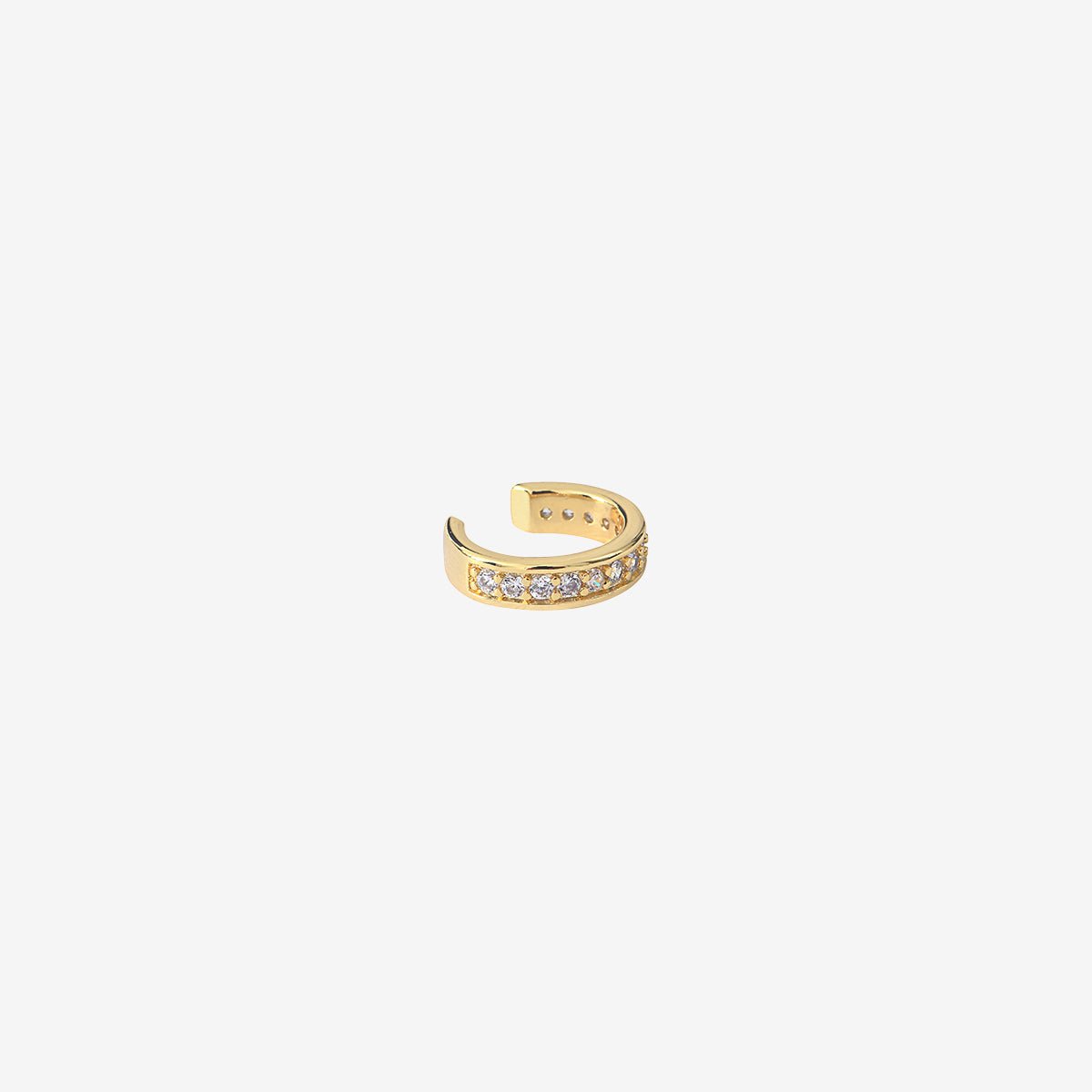 Bague d'oreille dorée - palma oxyde de zirconium blanc, CAROLINE NAJMAN