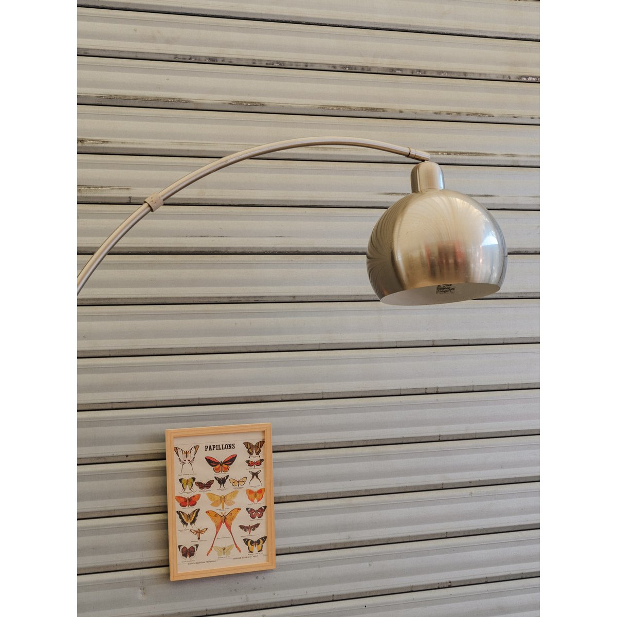 Lampadaire chromé Julien N°415 - Bon état argenté, DEBONGOUT