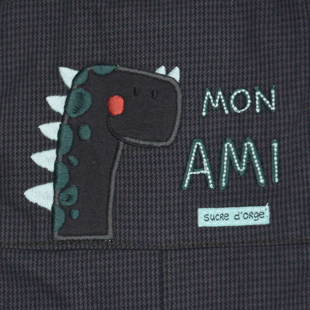 T shirt + salopette naissance fernand gris, SUCRE D'ORGE